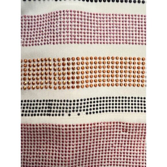 Issa London Womens V-Neck Striped Beaded Dress Size US 4 - Picture 7 of 7